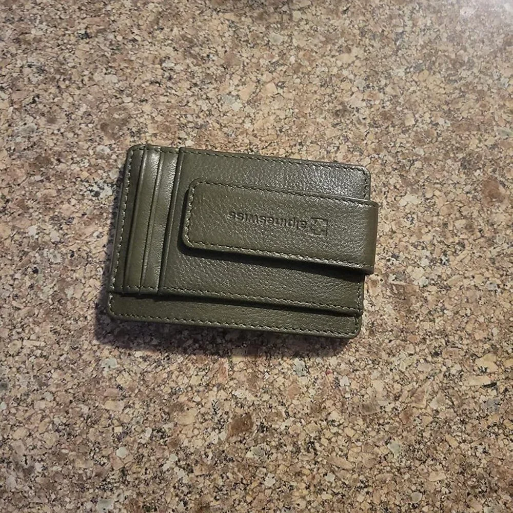 Mens RFID Slim Money Clip Front Pocket Wallet Minimalist Leather ID Card Holder